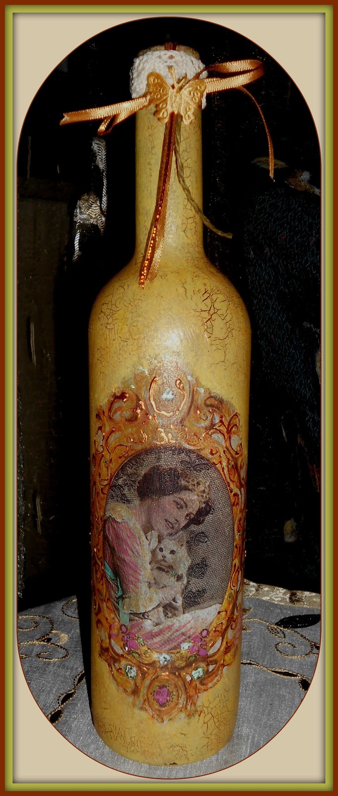 lila365idees ΚΡΑΚΕΛΕ ΔΥΟ ΣΥΣΤΑΤΙΚΏΝ & DECOUPAGE ΣΕ ΜΠΟΥΚΑΛΙ ΚΡΑΣΙΟΥ