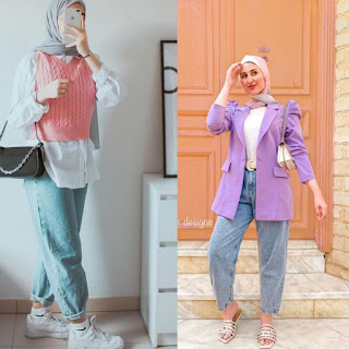أنواع البناطيل الجينز الحريمي والبوي فريند بناطيل جينز حريمي البوي فريند موضة محجبات