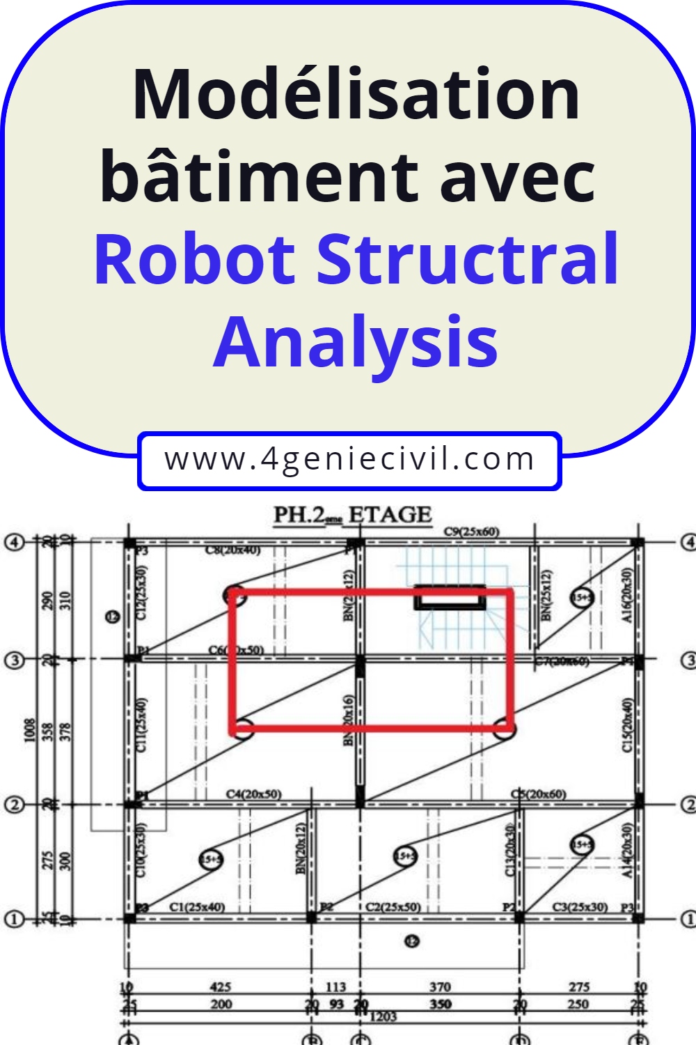 Exemple de modélisation d'un bâtiment avec Robot Structral Analysis