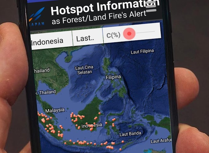 Cara mengakses Informasi Hotspot - Indikator Kebakaran Hutan dan Lahan melalui handphone