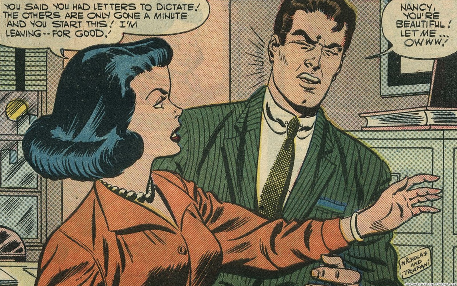 Comic Wallpapers Vintage: Nancy, you're beautiful! Let me... OWWW