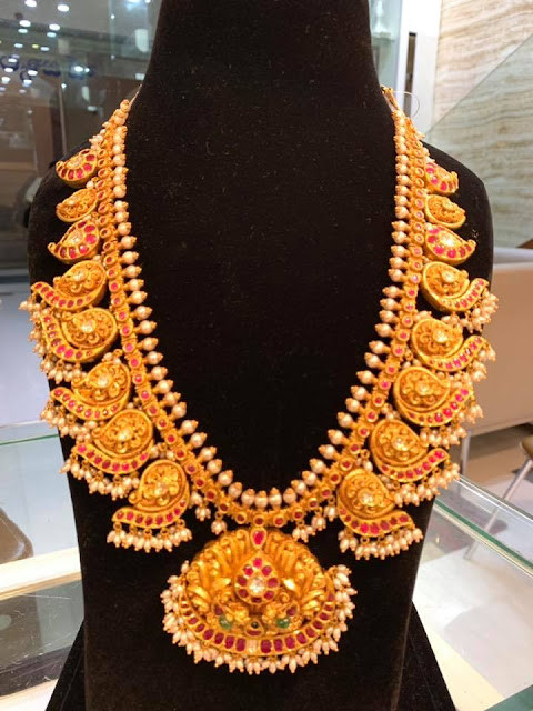 Mango Floral Necklace by SRJ Fine Jewels - Jewellery Designs