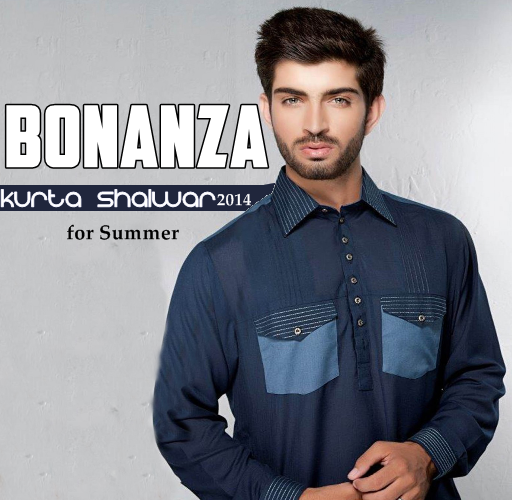 New Fashion Arrivals Bonanza Men's Kurta Shalwar Summer Arrivals 2014