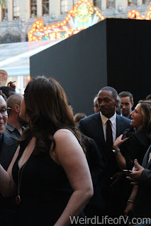 Captain America: Civil War Red Carpet World Premiere Anthony Mackie walking the red and blue carpet