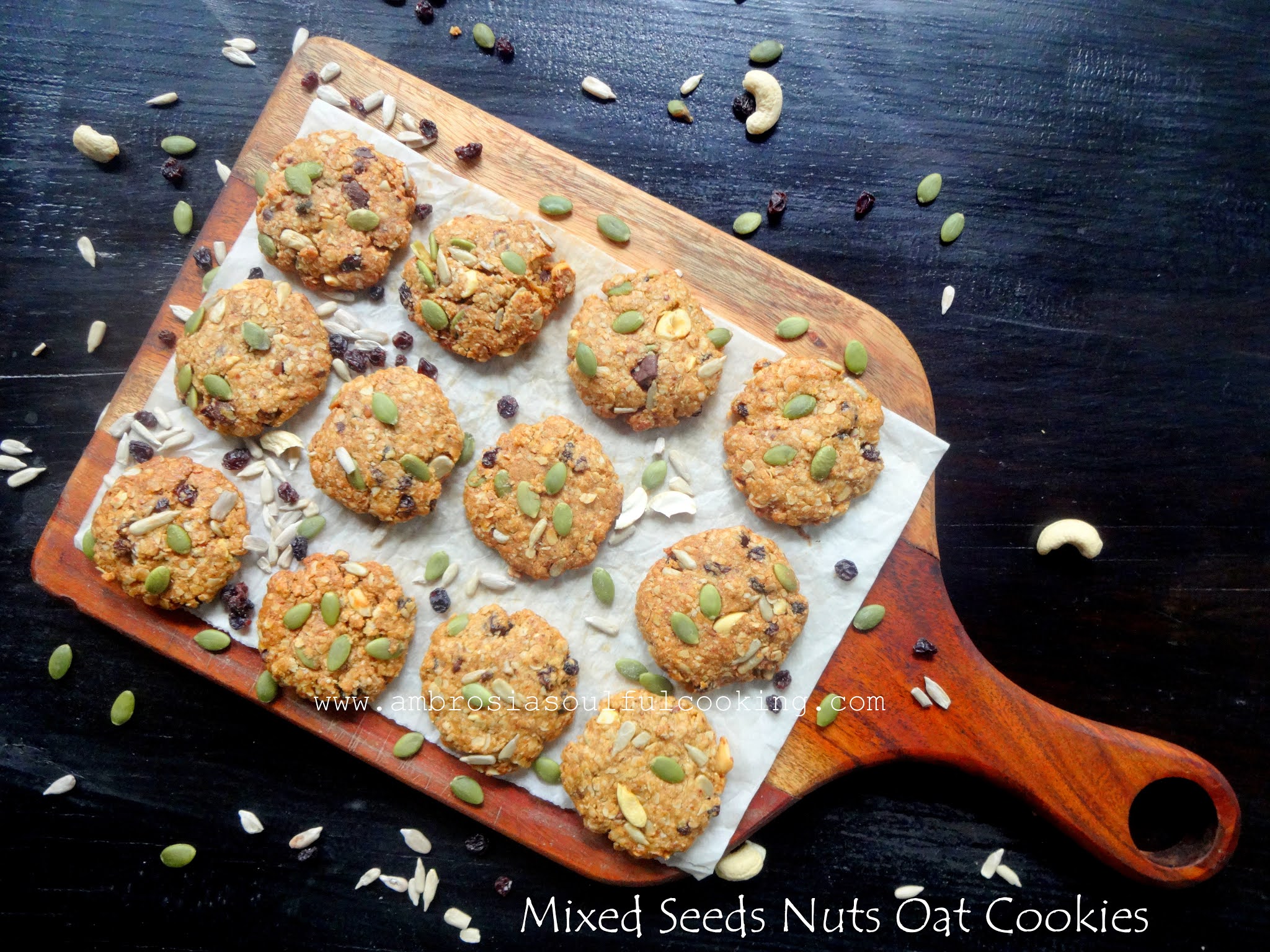Mixed Seeds Nuts Oat Cookies (Gluten Free) Ambrosia