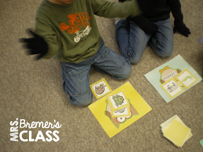 Kindergarten literacy centers for phonemic awareness & word work