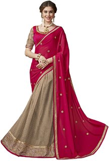 Best Selling Chiffon Embroidered Sarees With Blouse