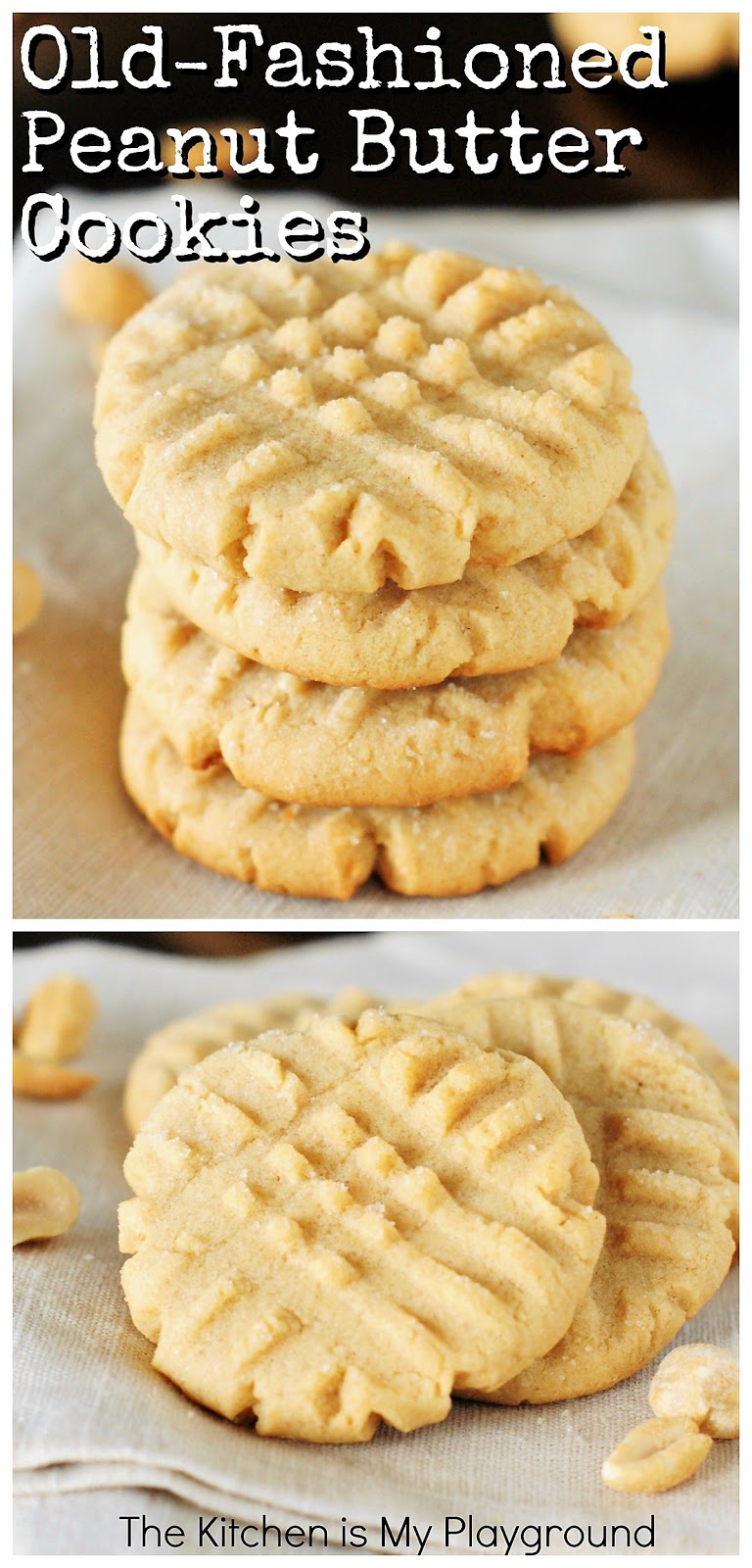Chewy Peanut Butter Cookies (Soft Old Fashioned Recipe) - Olives + Thyme