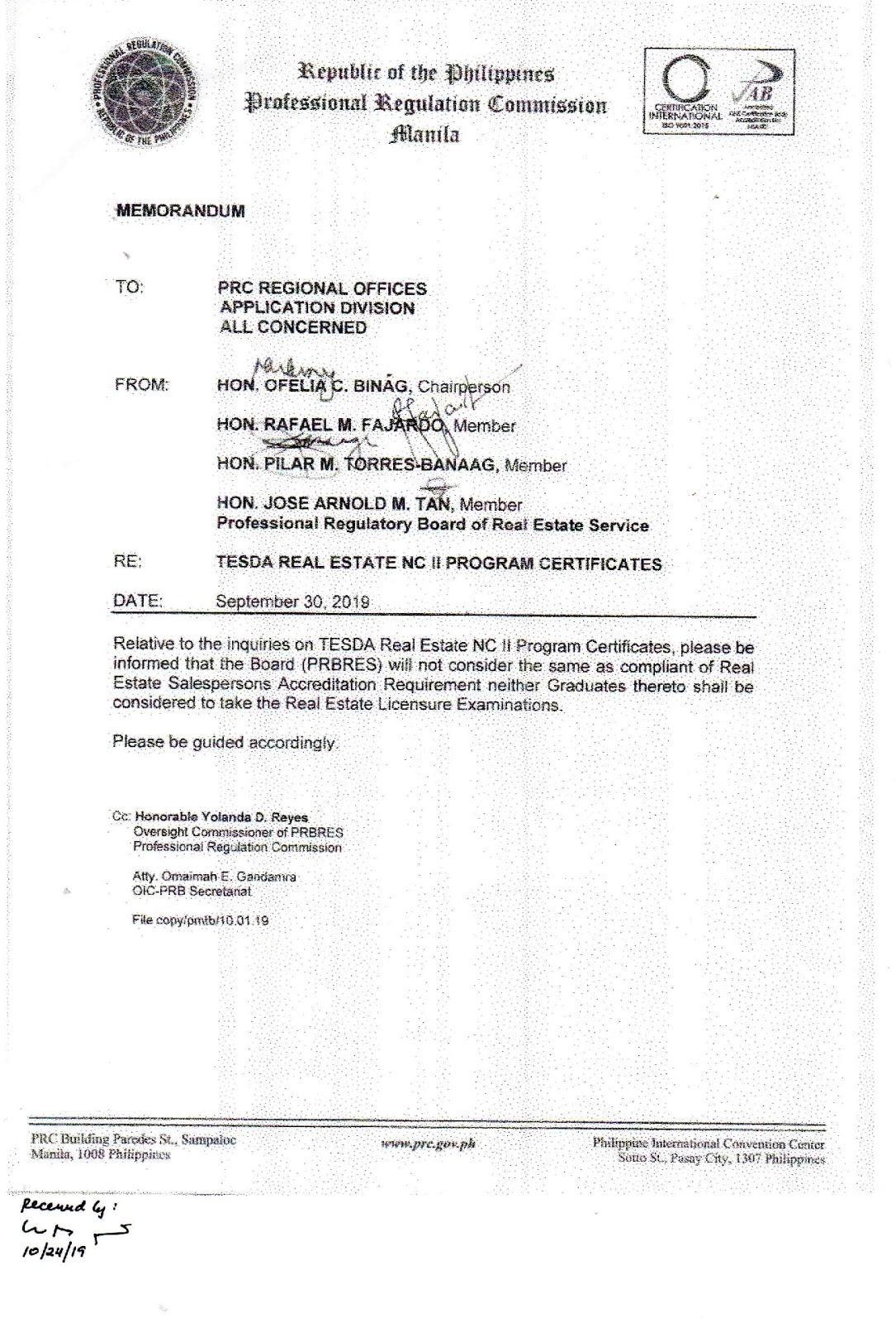 philippine real estate salespersons, agents . . . TESDA NC II Program