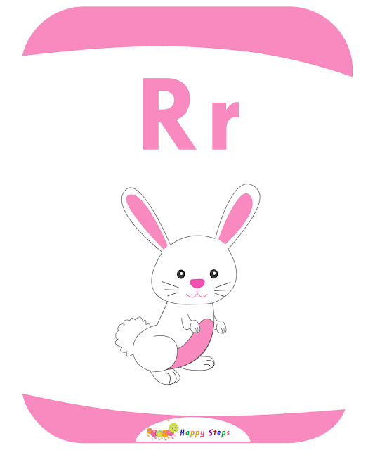 Letter -R-  rabbit  Flashcards