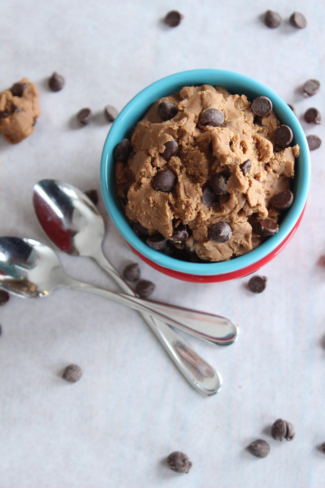 No Bake Refined Sugar Free Double Chocolate Chip Cookie Dough Healthy