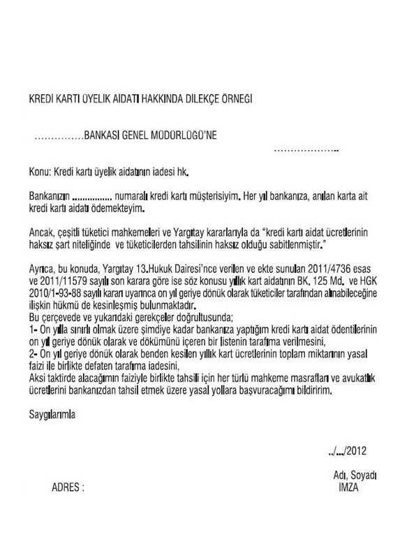 Resmi İtiraz Etme Dilekçeleri