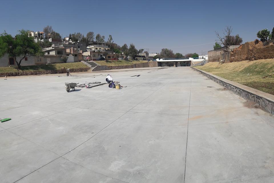 Morelos, Zacatecas, México Construcción de la primera etapa del Embovedado del Arroyo Principal