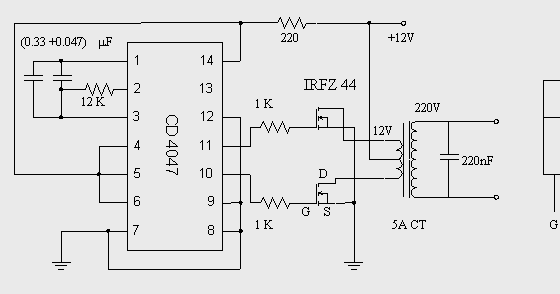 Inverter Circuit Diagram Using Cd4047 - Home Wiring Diagram