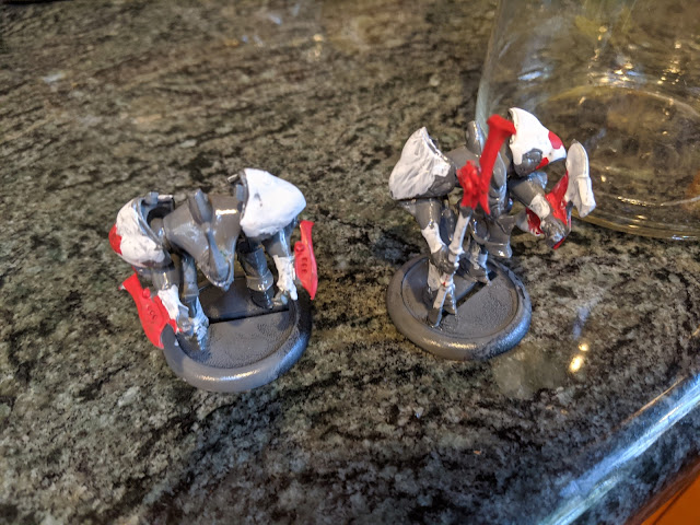 Models before cleaning The paint is really caked on. Several mms thick in places