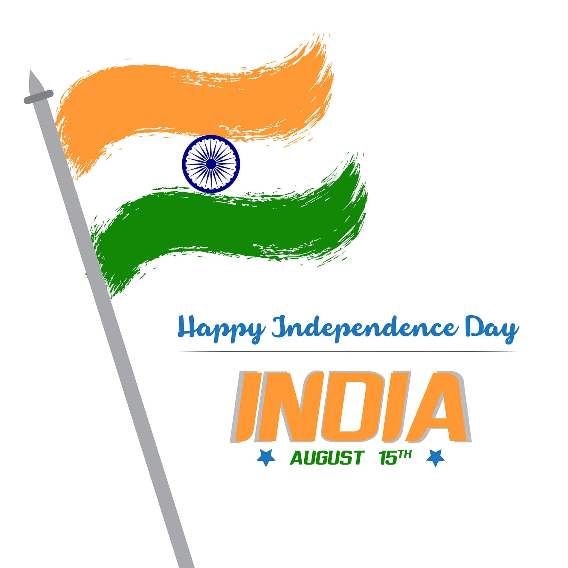 Happy Independence Day India free vector graphic for social media posts