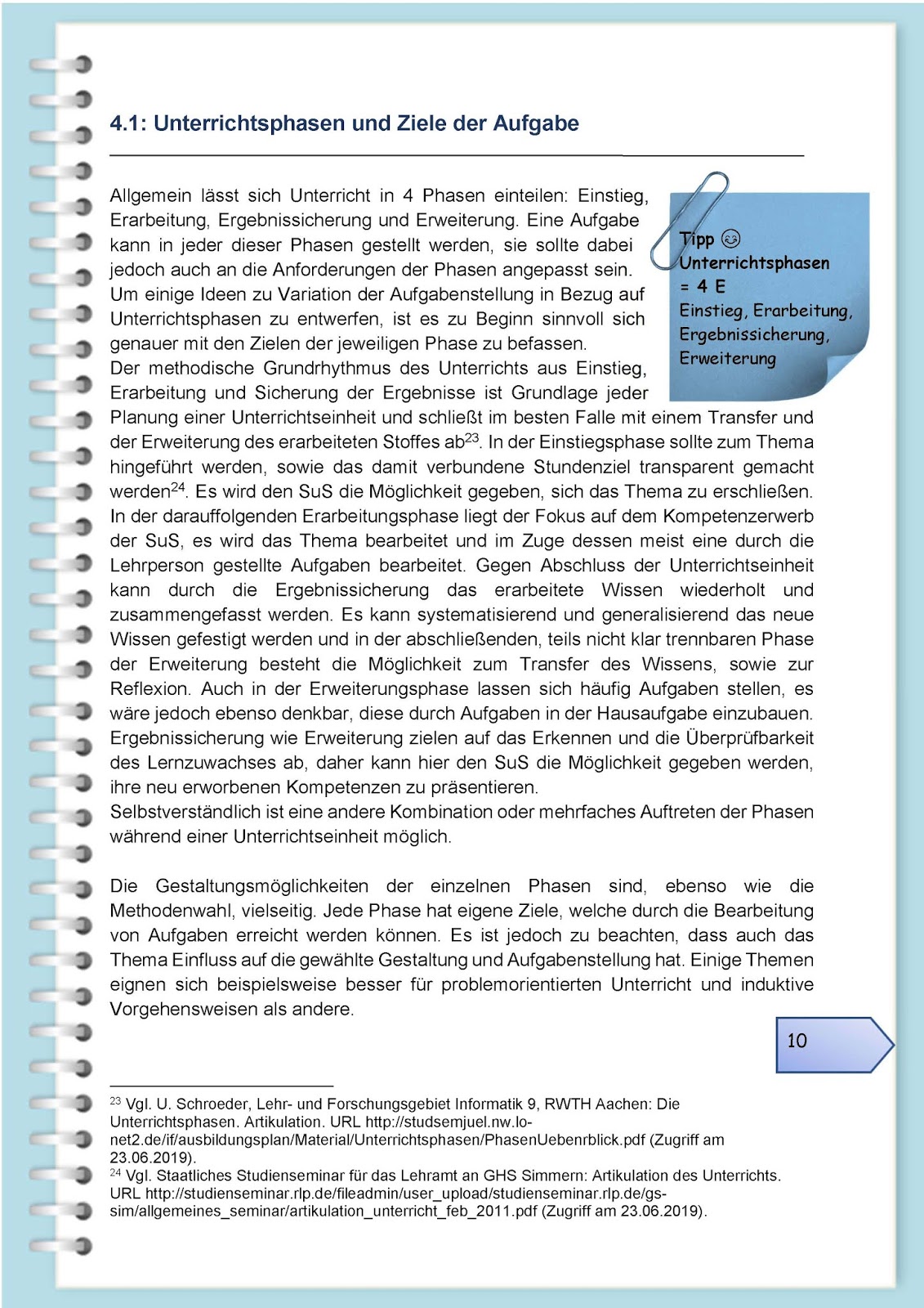 Einfuhrung In Die Fachdidaktik Wegweiser Aufgabenplanung Fur