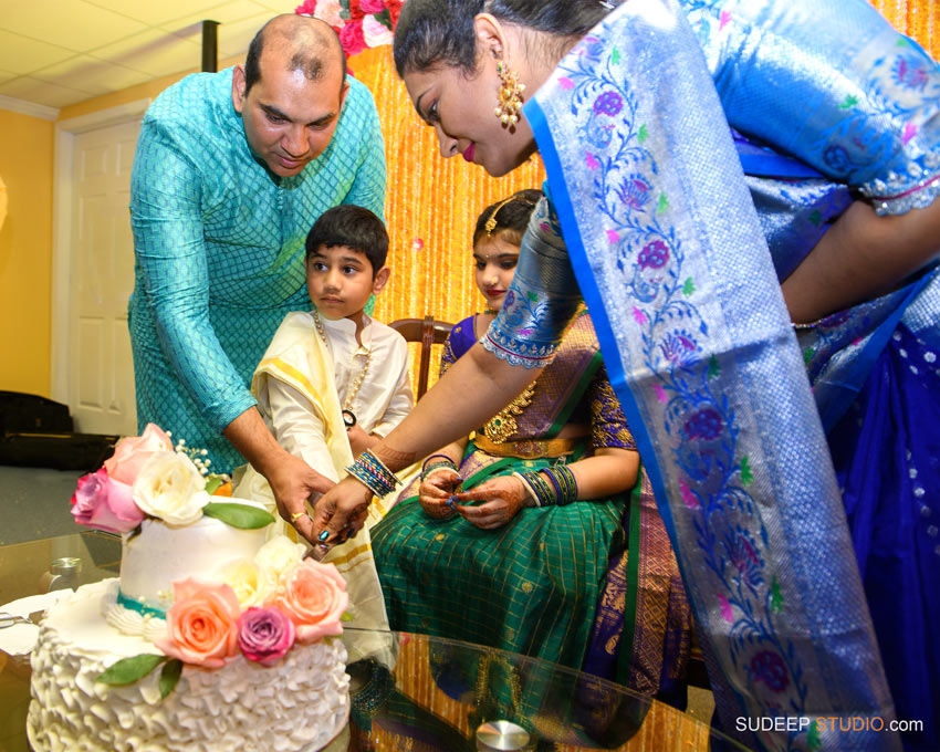 Saree and Dhoti Ceremony Photography by Ann Arbor Novi Indian Hindu Event Photographer
