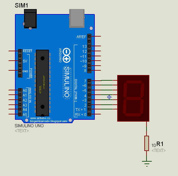 7 Segment One Digit Display Counting Up Number - TANN THONA