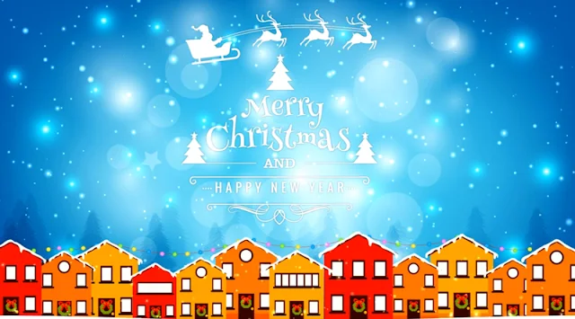 Merry Christmas City Lights Screensaver