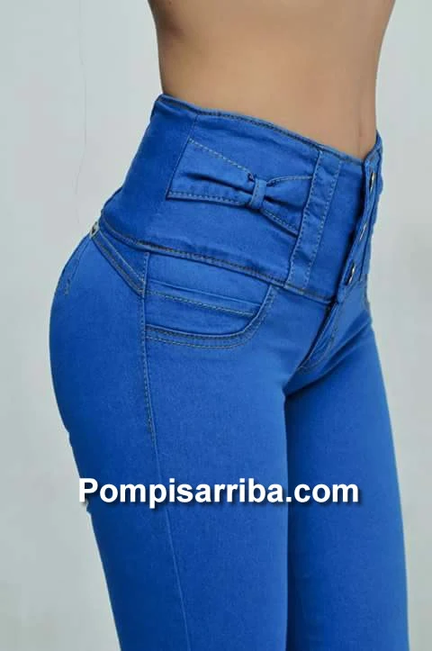 Ferias de ropa para dama jeans corte colombiano pompis arriba levanta pompas