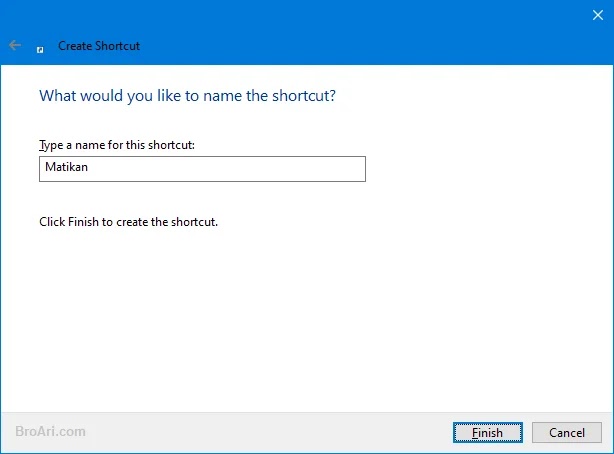 Membuat Shortcut Shutdown di Windows 10
