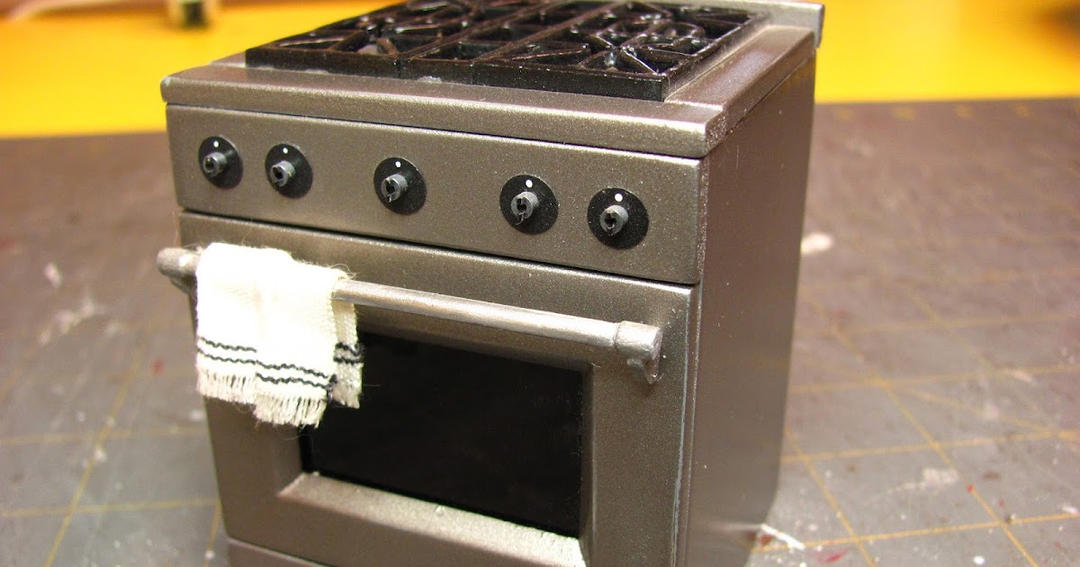 Dollhouse Miniature Metal Stove  Kitchen Accessory Mini House