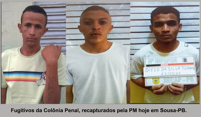 POLÍCIA MILITAR CAPTURA OS FORAGIDOS DA COLÔNIA PENAL AGRÍCOLA DE SOUSA