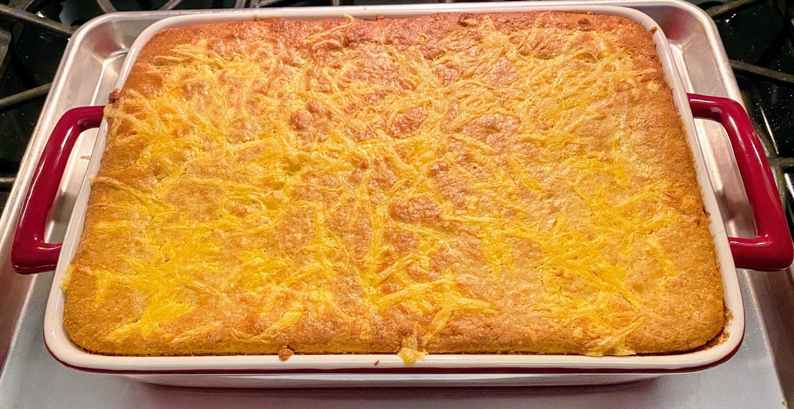 That's Just Me Cooking Firehouse Chili Cornbread Casserole