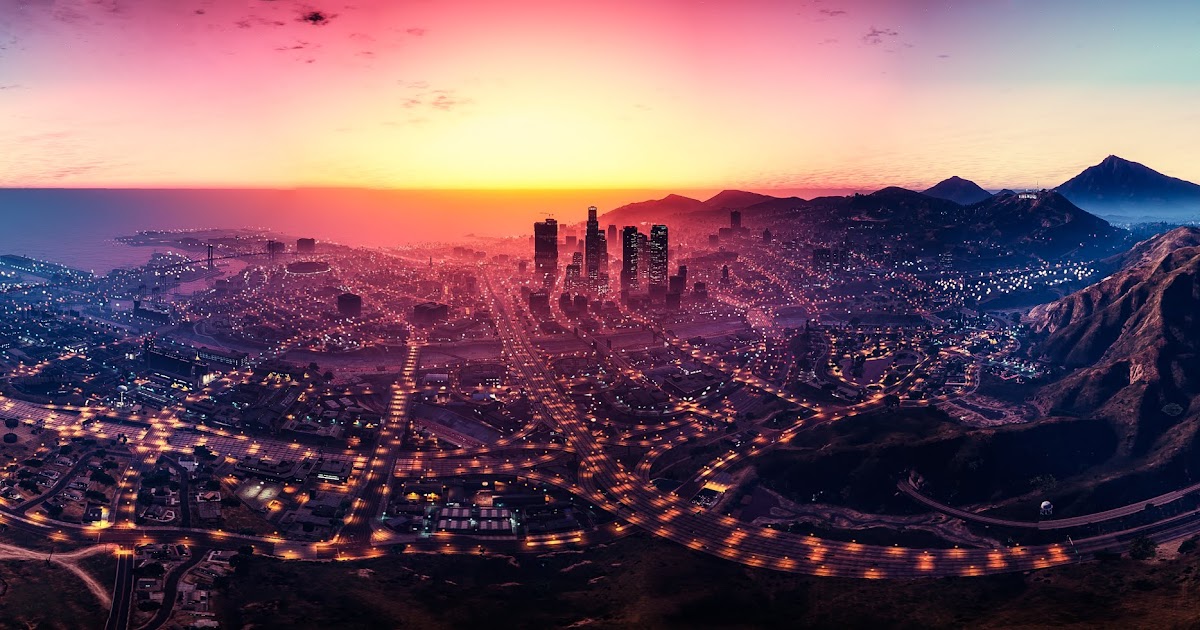 Los Santos GTA Ultra wide wallpaper