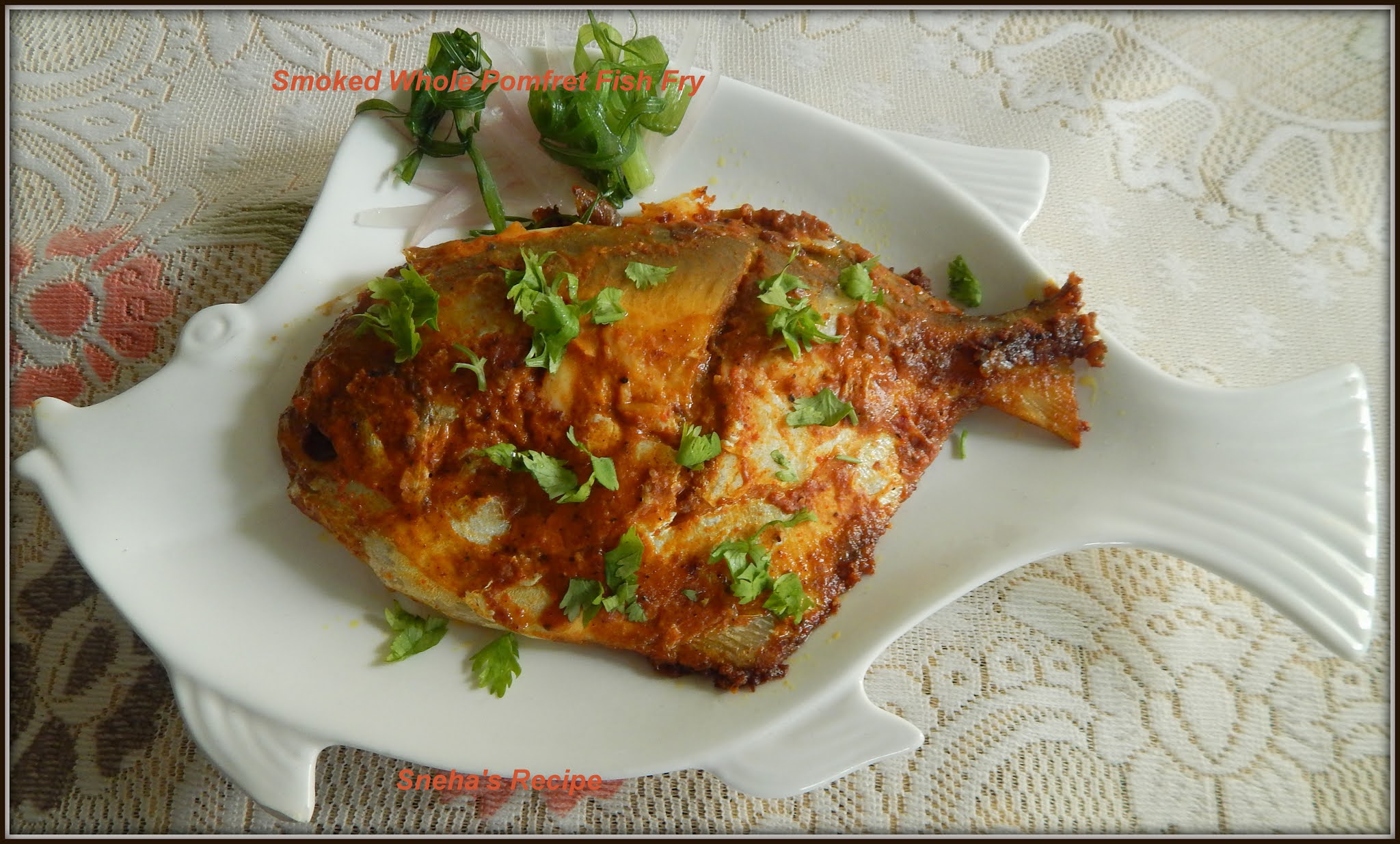 Smoked Whole Pomfret Fish FryFishFriday Sneha's Recipe