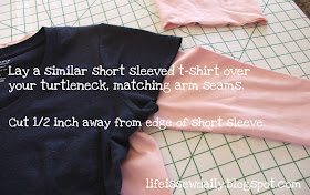 Life is {Sew} Daily: Turtleneck to Ruffled T-Shirt {Tutorial}