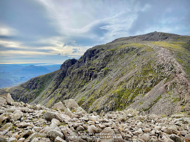 Scafell Pike walk routes height climbing corridor route, the best route up, Seathwaite, Elevation, Hotels, Campsites Lake District