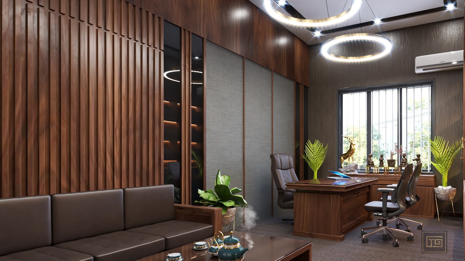 288. Office Free Sketchup Interior Scene