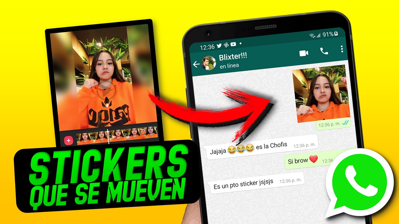 Como hacer STICKERS Personalizados que se MUEVEN en tu WhatsApp! elandroidhd