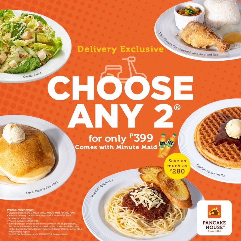 Manila Shopper Pancake House Ongoing Promos Choose any 2, Pick up