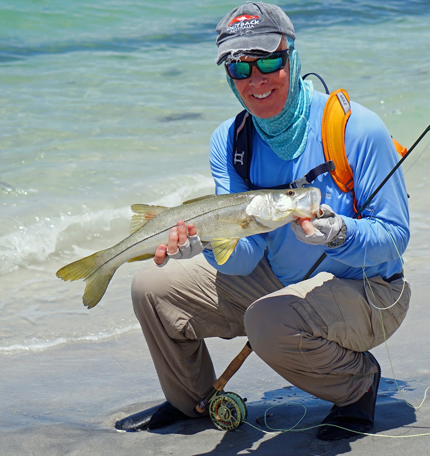Southern Kayak Kronicles Beach snook cooperated for flyfishing anglers during July