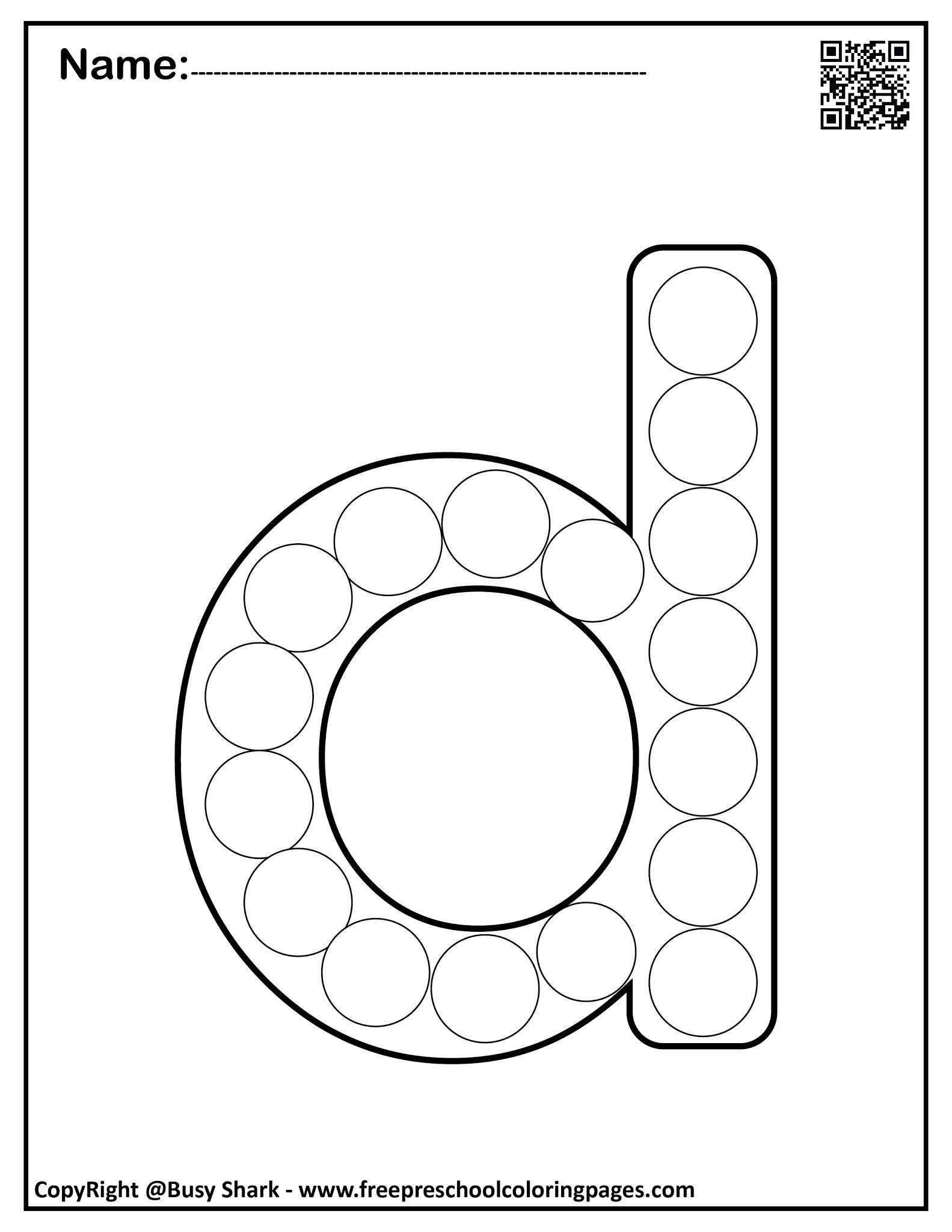 Set Of Abc Dot Marker Coloring Pages 214