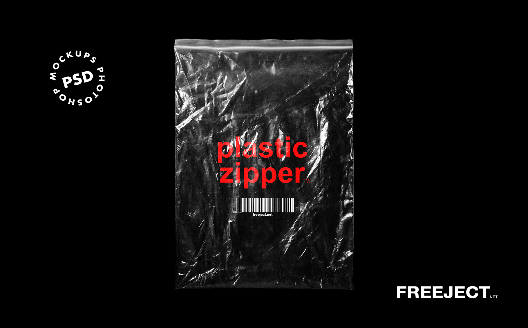 Download 3 Plastic Zipper Bag Mockups - Free PSD File