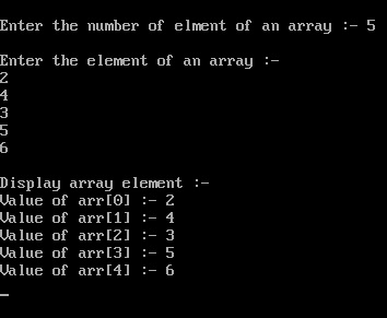 My Solutions: C Program - To Read Array Element