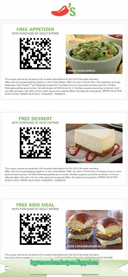 Free Promo Codes and Coupons 2021 Chili's Coupons
