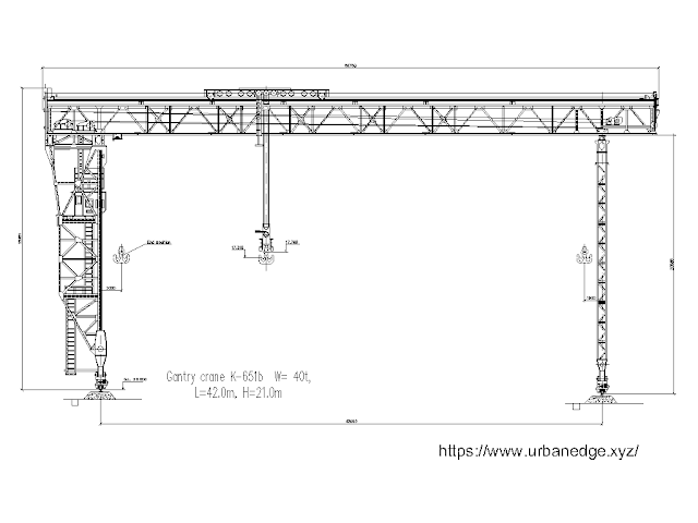 gantry crane autocad drawing free download