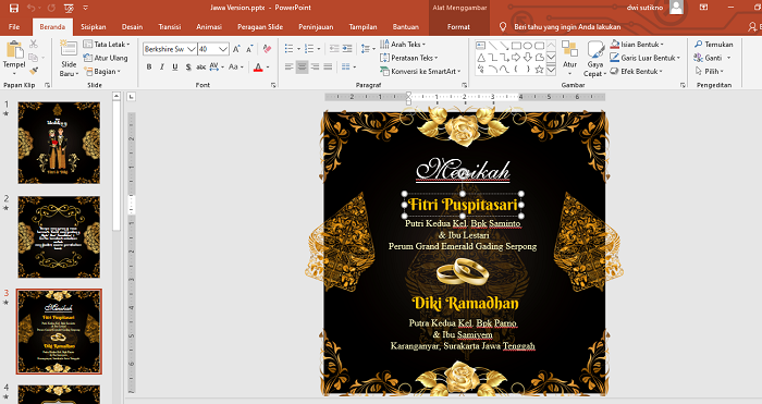 Template Undangan Video Digital Menggunakan PowerPoint PPT