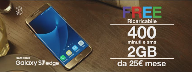 Canzone Pubblicità 3 Tre con Samsung Galaxy S7 e offerta FREE