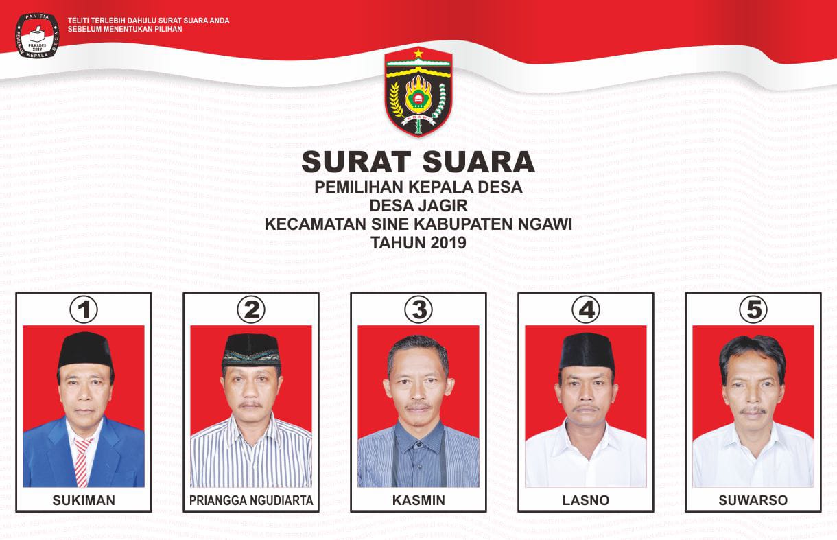 Desa Jagir Kecamatan Sine Menggelar Pilkades Serentak 2019