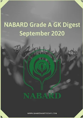 NABARD Grade A GK Digest: September 2020