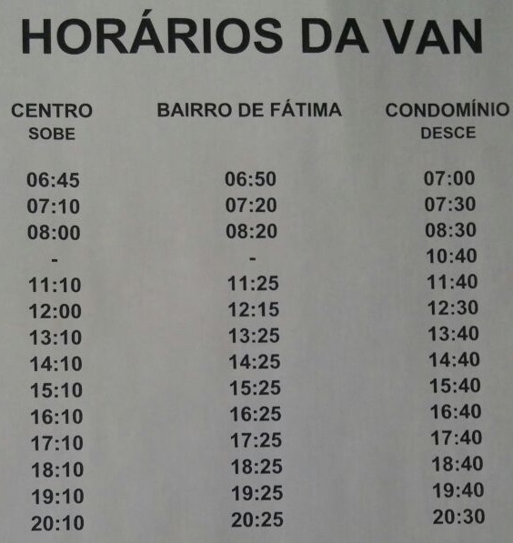 Transporte de moradores ganha novos horários ~ Residencial Alto Icaraí