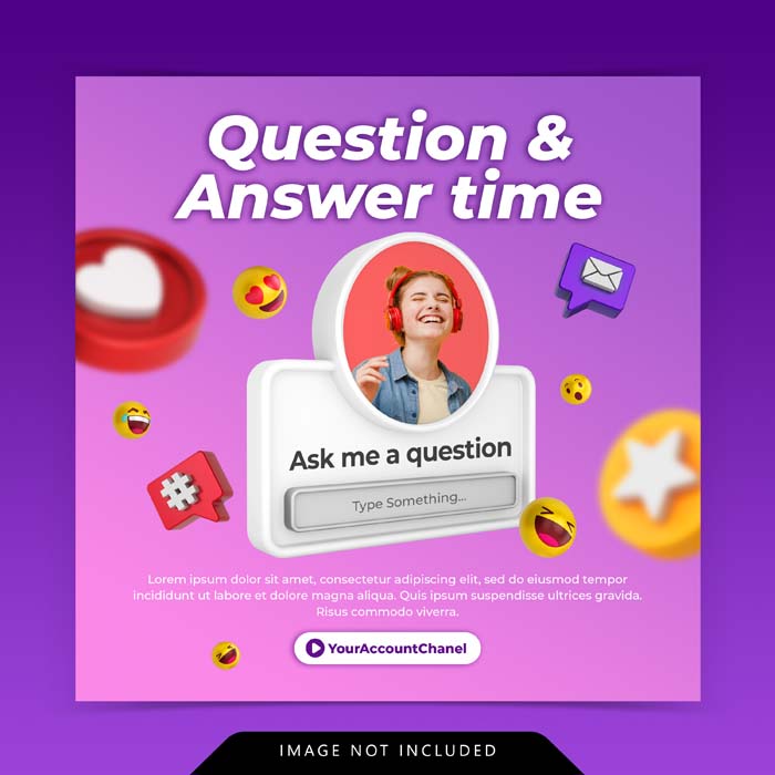 Creative Concept Question Answer Time Social Media Post Instagram Template Creative Concept Question Answer Time Social Media Post Instagram Template