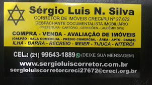 CARTÃO DE VISITA - CORRETOR SERGIO LUIS CRECI/RJ 27.672
