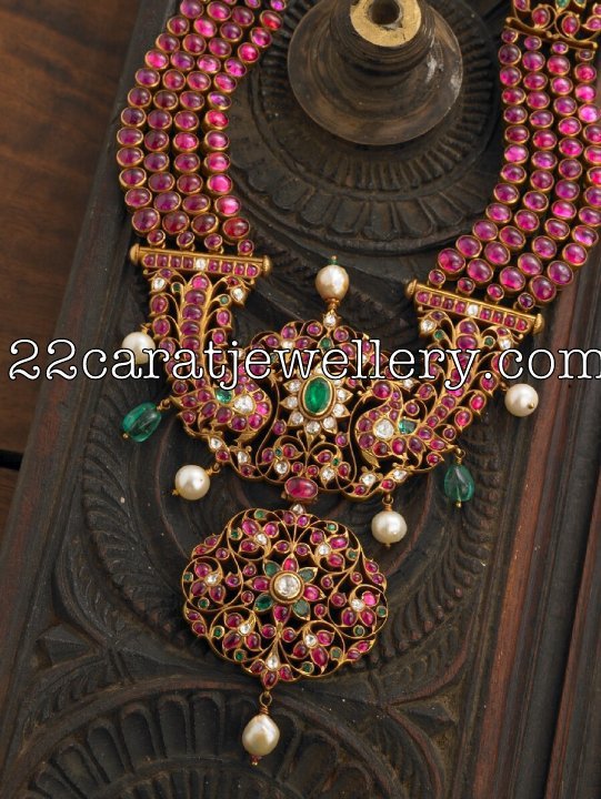 Traditional Heavy Ruby's Long Set - Jewellery Designs